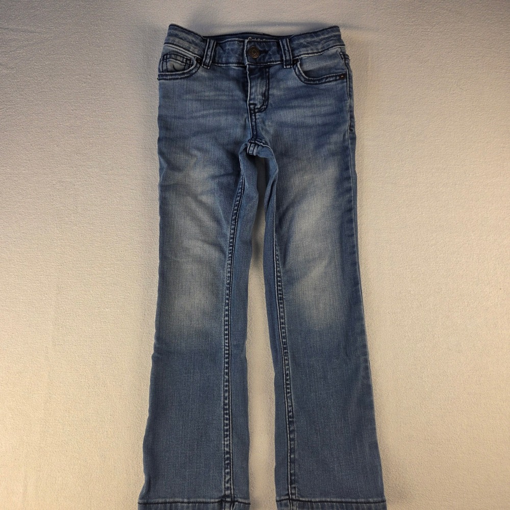 Cat & Jack Girl's Blue Super Stretch Bootcut Jeans Size 5 Adjustable Waist